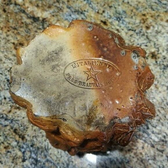 Vintage Tiger Head Detailed Ceramic Planter Made in Italy Vintage MCM Signed - Picture 9 of 12